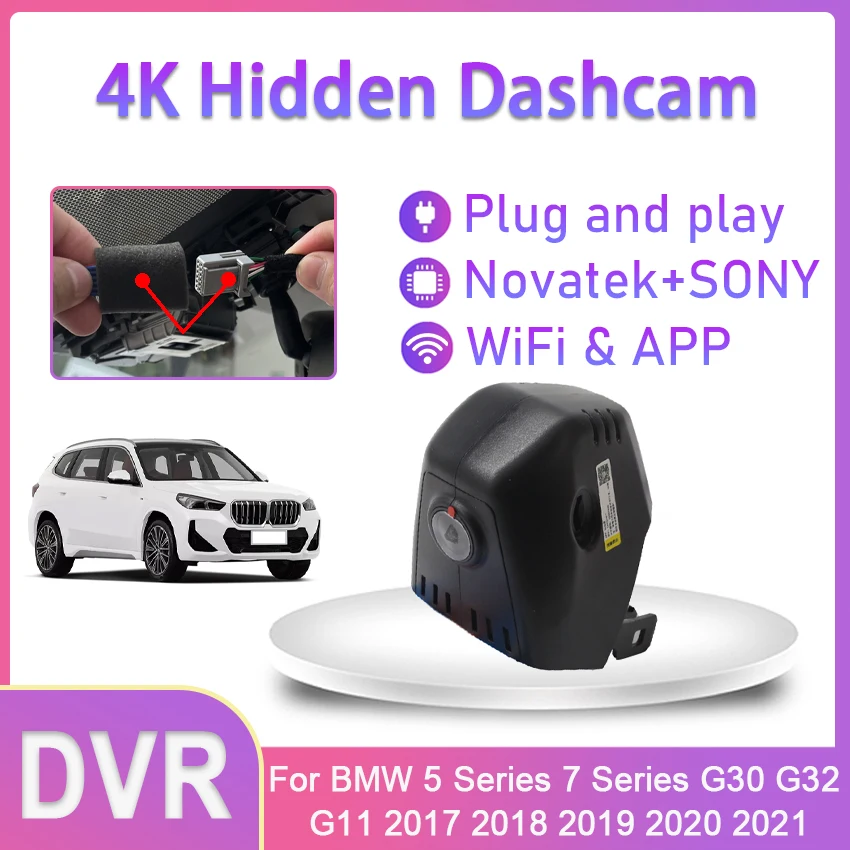 A 4K UHD 2160P Plug And play Autó DVR Videó Rögzítő Wifi Kamera BMW 5 Series 7 Sorozat G30 G32 G11 2017 2018 2019 2020 2021