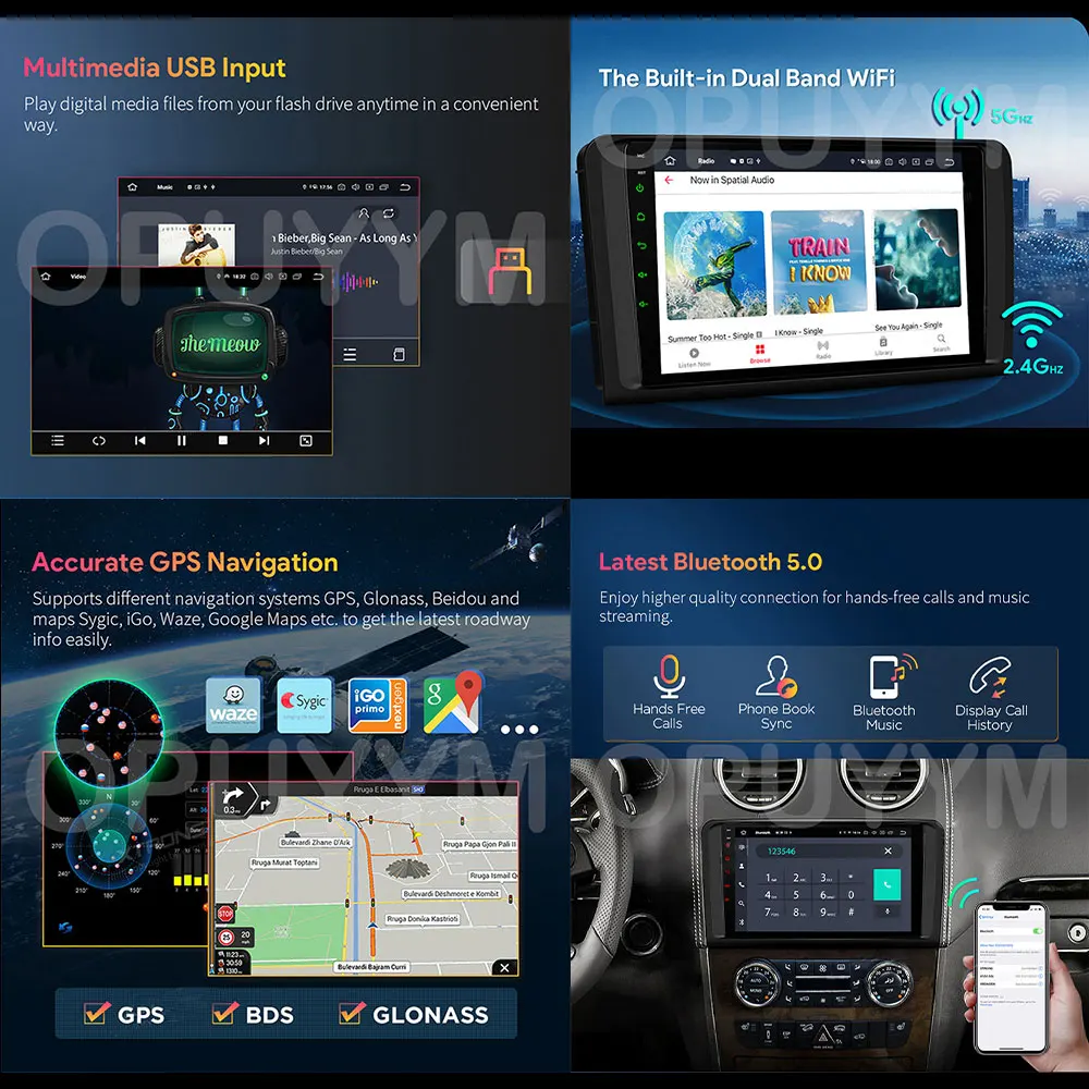 Android 13 Carplay Auto 2din Ford RANGER F-250 2011 - 2014 Autó hifi, Multimédia, Videó Lejátszó GPS Navigációs Sztereó WIFI+4G