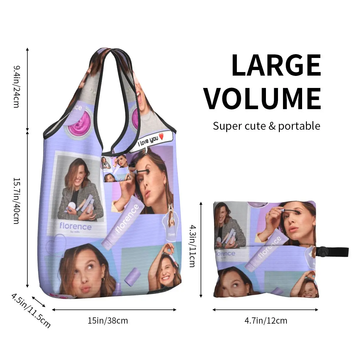 Egyéni Firenze Által Mills Bevásárló Táskák A Nők Hordozható Nagy Kapacitású Élelmiszert Vásárló Tote Bags