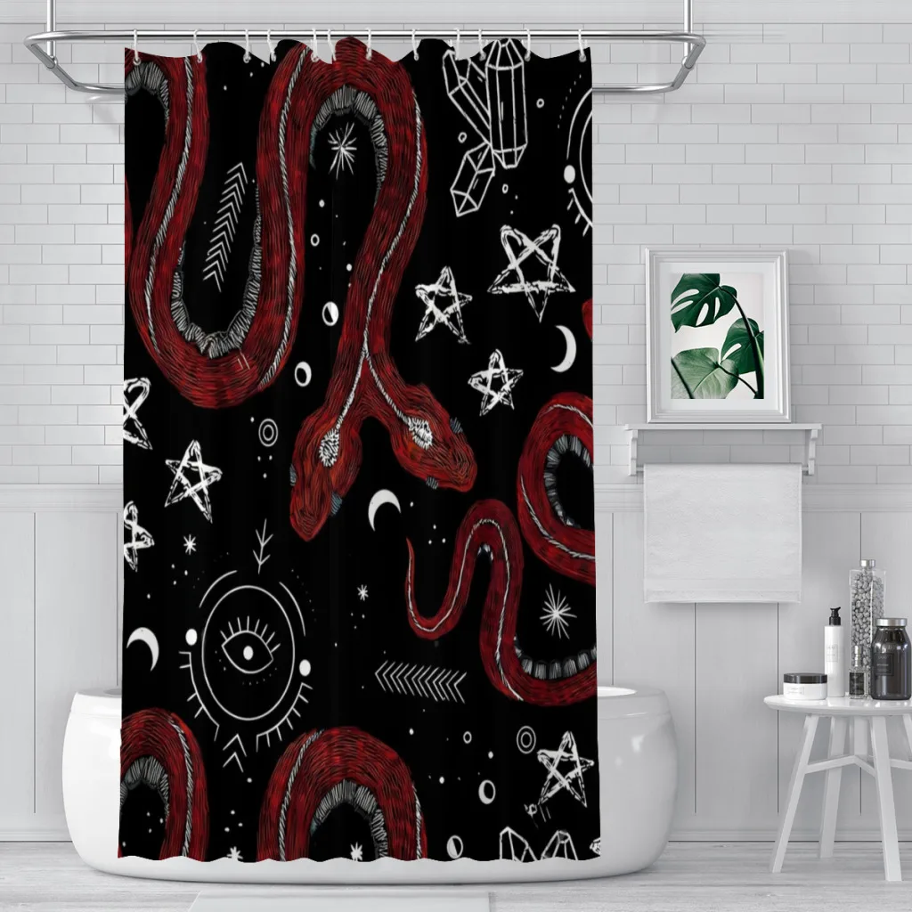 Kígyók, a Csillagok Fürdőszobában Zuhanyzó Függöny Vízálló Partíció Függöny Célja, lakberendezés Tartozékok