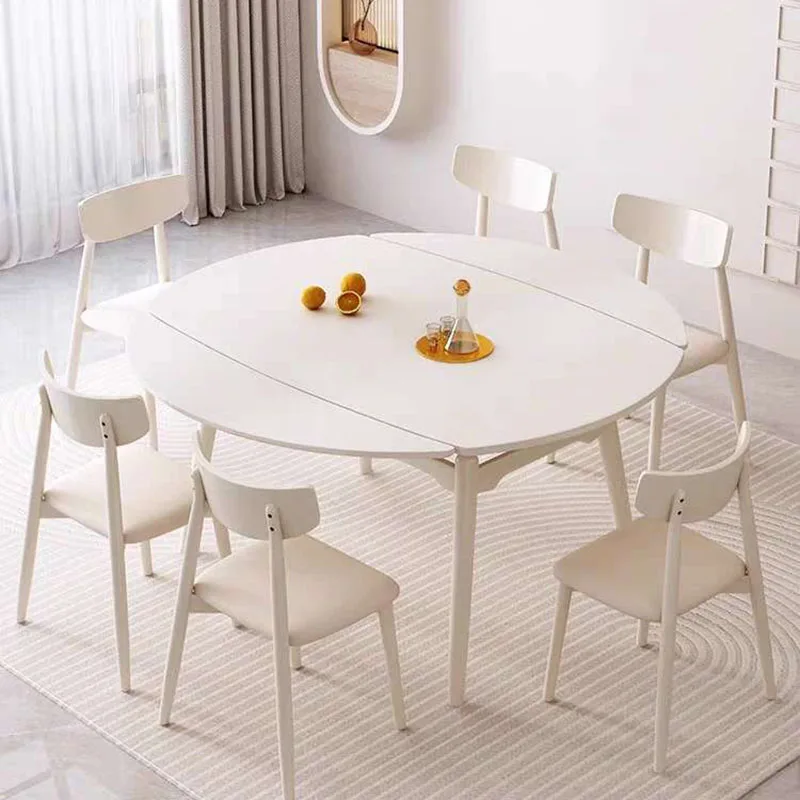 Luxus Modern Konyha Étkező Asztal Fa Fehér Nordic Mobile Étterem, Étkező Asztal Design Center Mesa Comedor Otthon Bútor