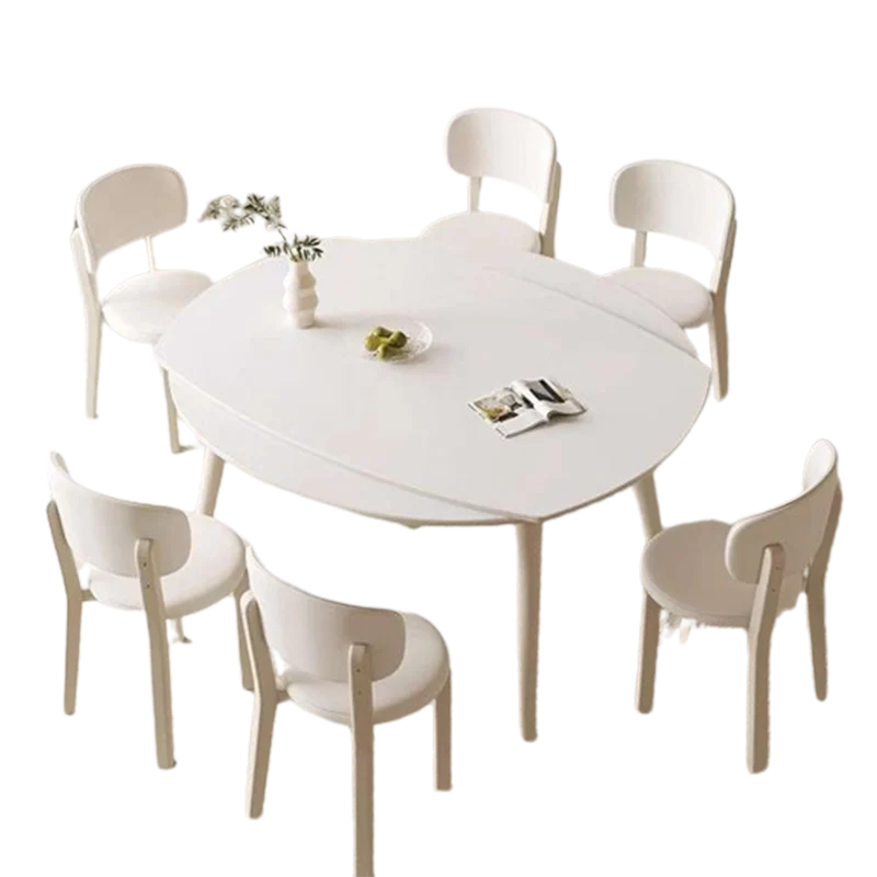 Luxus Modern Konyha Étkező Asztal Fa Fehér Nordic Mobile Étterem, Étkező Asztal Design Center Mesa Comedor Otthon Bútor
